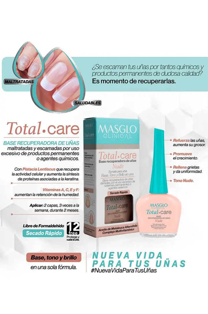 BASE REGENERADORA 13,5ML CLINICAL BASES PARA UÑAS MASGLO COLOMBIA Masglo