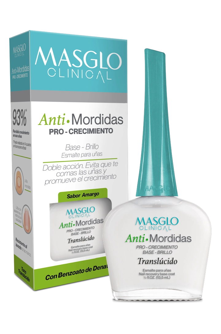 BASE MASGLO CLINICAL ANTI MORDIDAS PRO CRECIMIENTO - 13.5 ML