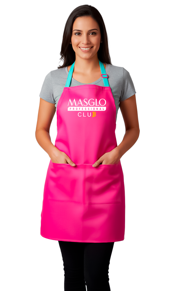 DELANTAL ANTIFLUIDO CLUB MASGLO EDICIÓN ESPECIAL FUCSIA