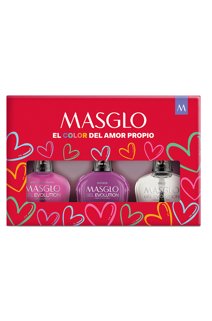 KIT DE ESMALTE MASGLO GEL EVOLUTION AMOR Y AMISTAD 2