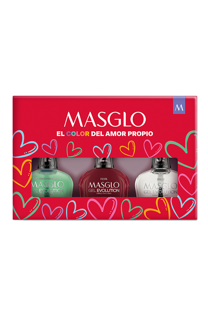 KIT DE ESMALTE MASGLO GEL EVOLUTION AMOR Y AMISTAD 1