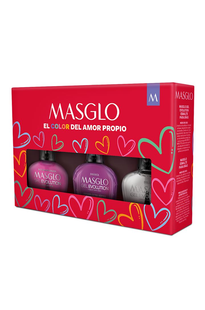 KIT DE ESMALTE MASGLO GEL EVOLUTION AMOR Y AMISTAD 2