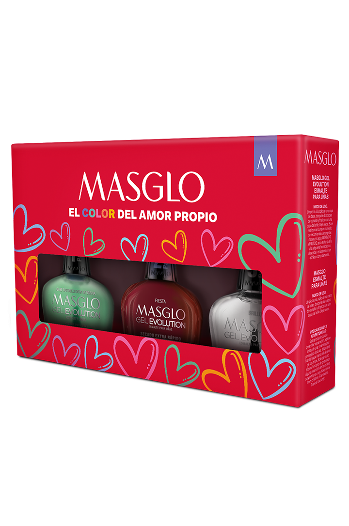 KIT DE ESMALTE MASGLO GEL EVOLUTION AMOR Y AMISTAD 1
