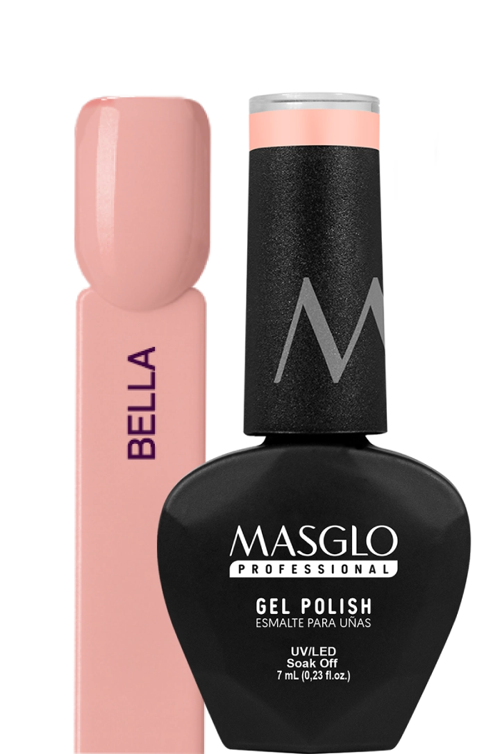 BELLA - ESMALTE SEMIPERMANENTE MASGLO PROFESSIONAL GEL POLISH 7 ML CREMOSO - GAMA ROSADO