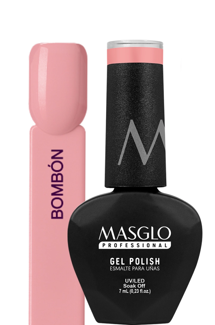 BOMBÓN - ESMALTE SEMIPERMANENTE MASGLO PROFESSIONAL GEL POLISH 7 ML CREMOSO - GAMA ROSADO