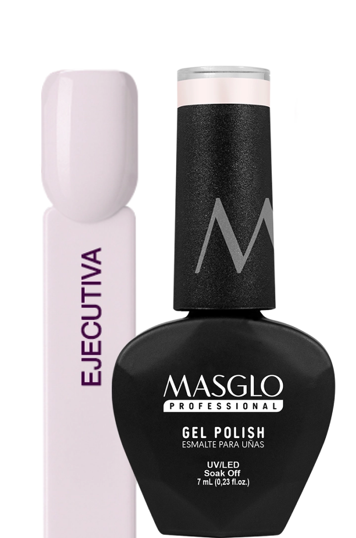 EJECUTIVA - ESMALTE SEMIPERMANENTE MASGLO PROFESSIONAL GEL POLISH 7 ML TRASLÚCIDO - GAMA BLANCO