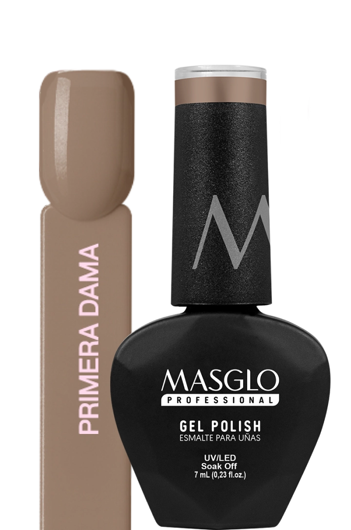 PRIMERA DAMA - ESMALTE SEMIPERMANENTE MASGLO PROFESSIONAL GEL POLISH 7 ML CREMOSO - GAMA MARRÓN