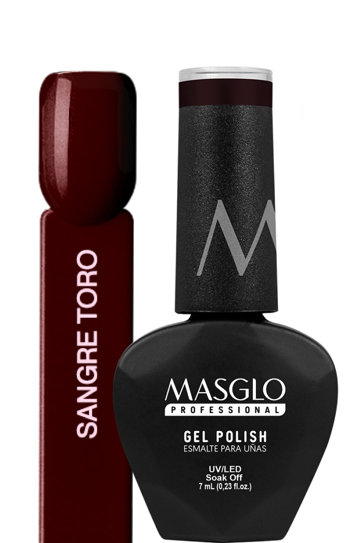 SANGRE TORO - ESMALTE SEMIPERMANENTE MASGLO PROFESSIONAL GEL POLISH 7 ML CREMOSO - GAMA ROJO