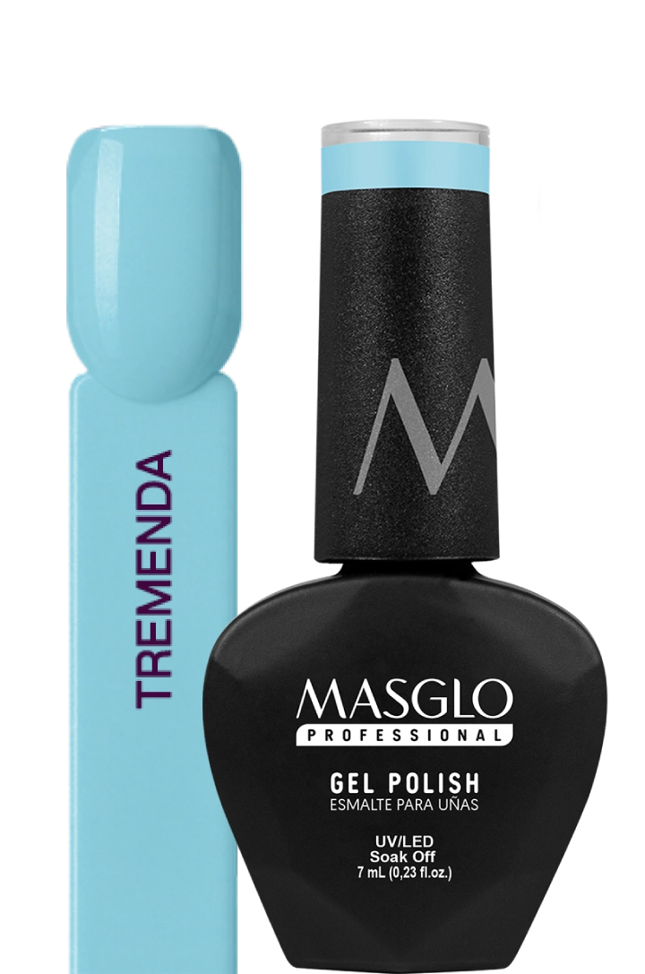 TREMENDA - ESMALTE SEMIPERMANENTE MASGLO PROFESSIONAL GEL POLISH 7 ML CREMOSO - GAMA AZUL