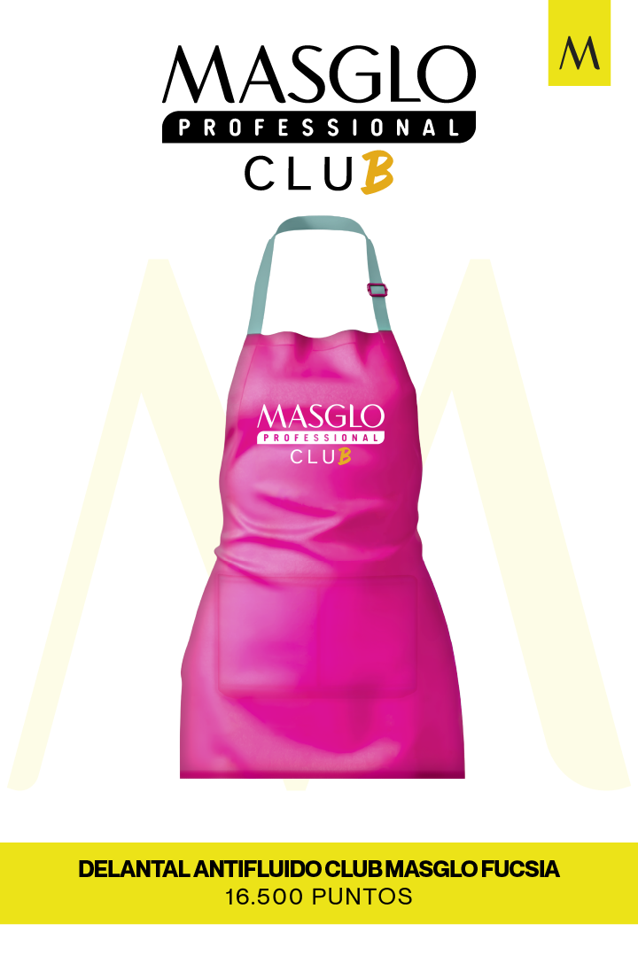 DELANTAL ANTIFLUIDO CLUB MASGLO EDICIÓN ESPECIAL FUCSIA